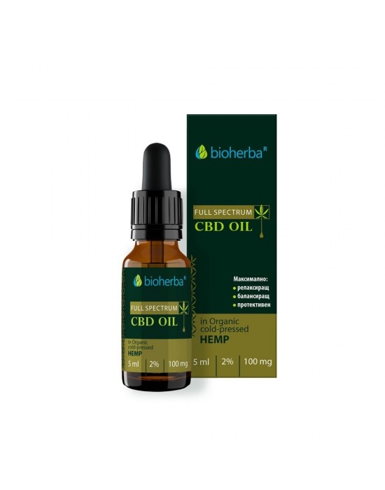 CBD Масло от Коноп 2% с пипета, 5 мл.